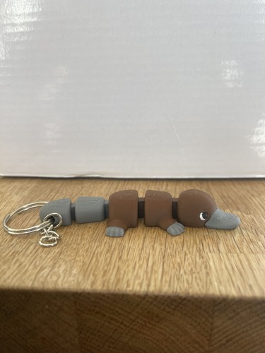Printed platypus keyring - 3d,