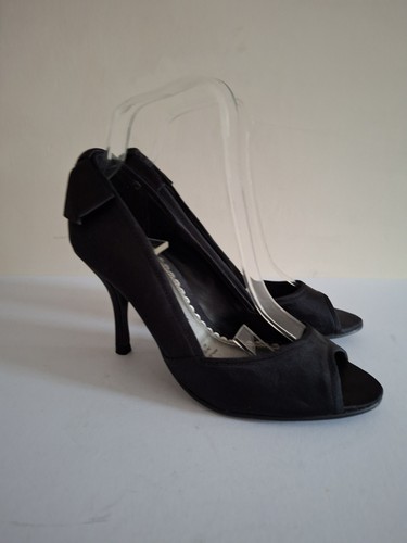 Red herring black satin high - black,
