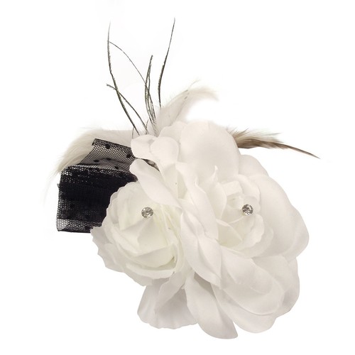 Double rose fascinator - rose,