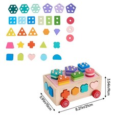 Wooden Shape Sorter Push Cart