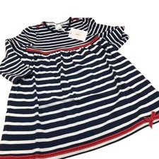 Baby Girls Dress Navy &  White Stripes Jasper Conran Junior J 9-12 Months