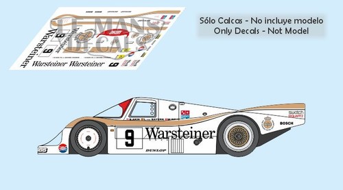 Decals porsche 956c - porsche, mans