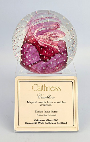 Caithness cauldron art - cauldron, glass