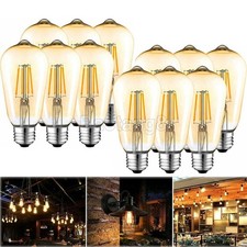 12Pcs LED ST64 Vintage