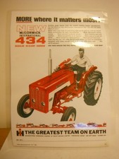 1966, McCORMICK INTERNATIONAL 434 TRACTOR ADVERT (LAMINATED COPY OF ORIGINAL)