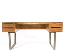  Rustic NATURAL SOLID MANGO WOOD 4 DRAWER DESK  RRP £1089 *
