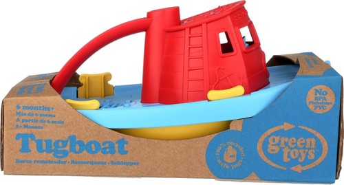 Green toys tugboat yellow - toys,