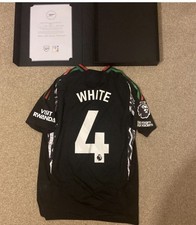 Ben White 24/25 Match Worn Arsenal Shirt V Aston Villa w/COA