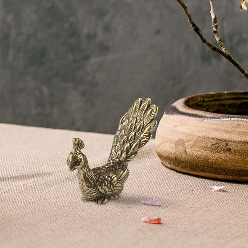 Brass peacock figurine crafts - peacock,
