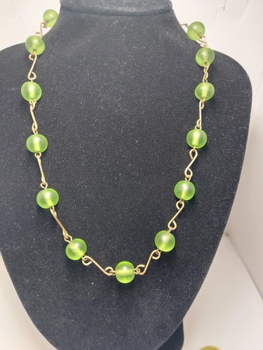 Art deco uranium - glass, bead