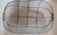 Vintage French Wire Trug Basket Large Vegetables/Fruit/Oysters Storage 