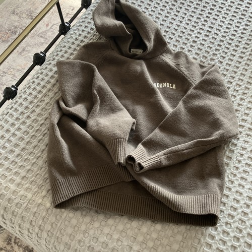 Adanola brown knitted hoodie - knitted,