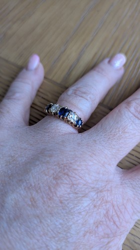 Antique sapphire diamond five - antique,