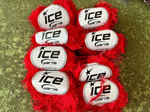 Ice yarns red - ice, red,long