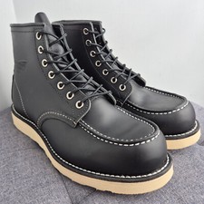 Red Wing 8130 6'' Classic Moc Toe Boots Black UK 7 US 8 EU 41