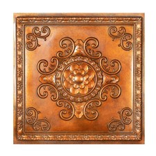 Faux tin ceiling tiles archaic copper color decor wall panels PL08 10pcs/lot