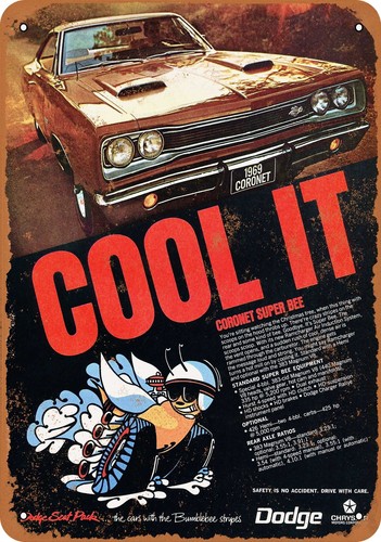 Metal sign 1969 dodge - sign,
