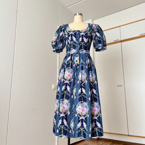 1980s floral cotton - 1980s,
