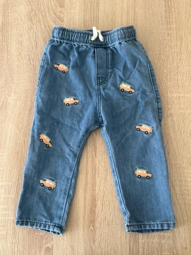 Boys blue denim joggers - blue,