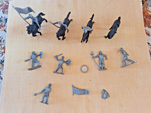 Vintage plastic toy knights