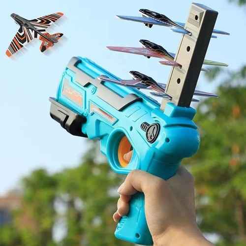 Foam airplane launcher toy - foam,