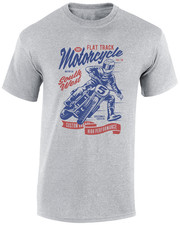 FLAT TRACKER MOTORCYCLE MENS T SHIRT MOTORBIKE BIKER CLOTHING SPEEDWAY UK