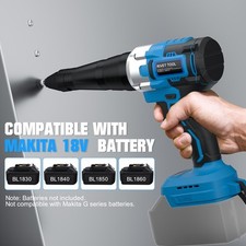 Cordless Rivet gun Nut Riveting Drive For 18V Makita Battery Fit Steel Nails