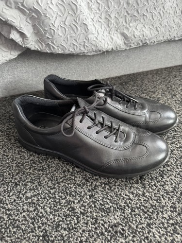 Ecco black leather walking - ecco,