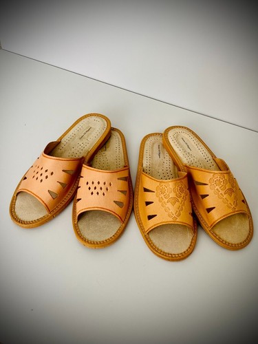 Men handmade leather slippers - men,