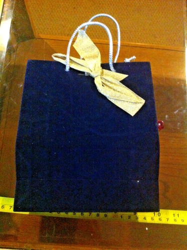 Gift bag black felt - bag, suede