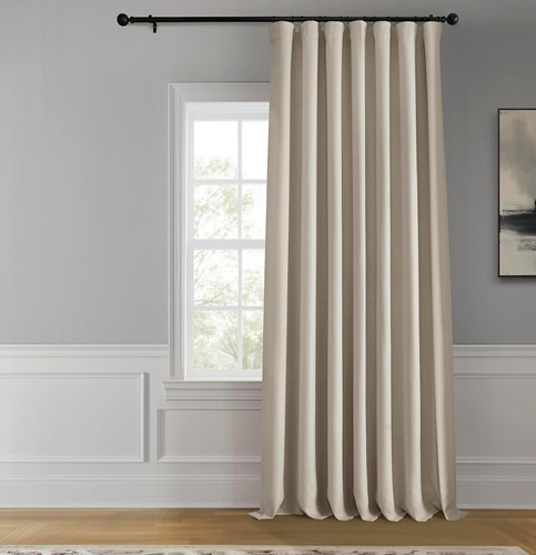 Faux linen curtain 100x84cm - faux,
