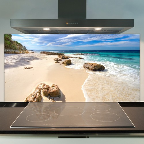 Glass kitchen splashback tile - glass,