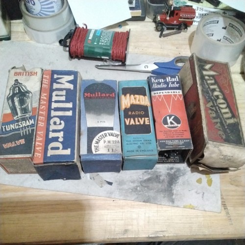Vintage radio valves - valves, x6