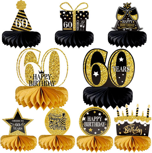 60th birthday honeycomb - 60th,