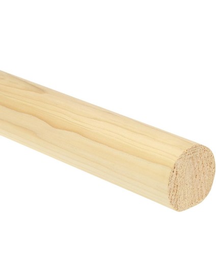 Pine 45mm mopstick - handrail,