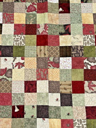 Vintage patchwork quilt double - patchwork,