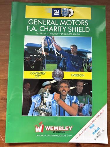 1987 charity shield programme - shield,