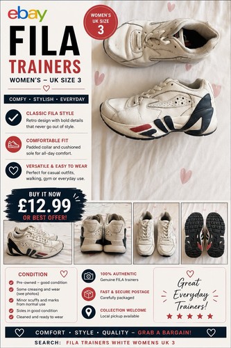 Fila white leather trainers - white,