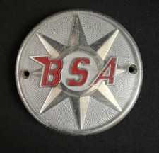 BSA SILVER STAR B24 MOTORCYCLE TANK BADGE EMBLEM INSIGNIA BIRMINGHAM SMALL ARM