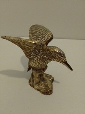 Vintage Brass Kingfisher Bird