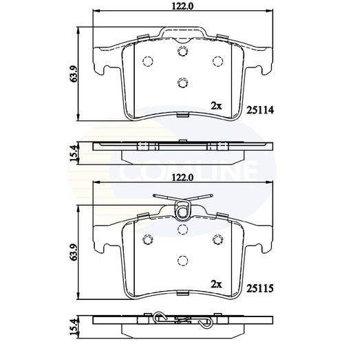 Brake pads set for - set, xj