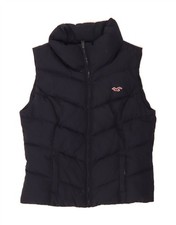 HOLLISTER Womens Padded Gilet UK 16 Large Navy Blue Polyester CH10