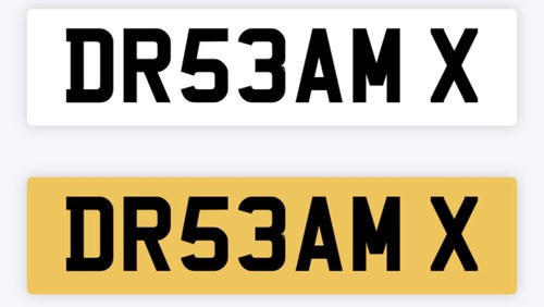Dream private number plate - x,