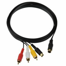 S-Video Audio Composite TV AV RCA Lead Cable Cord Scart for Sega Saturn 1.8m