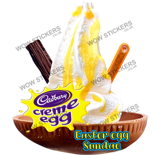 Ice cream van - sticker, creme