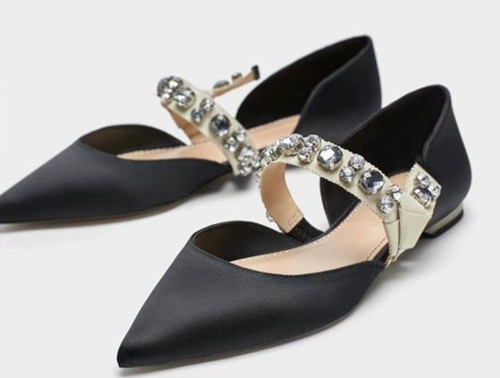 Zara woman uk7 satin black - woman,