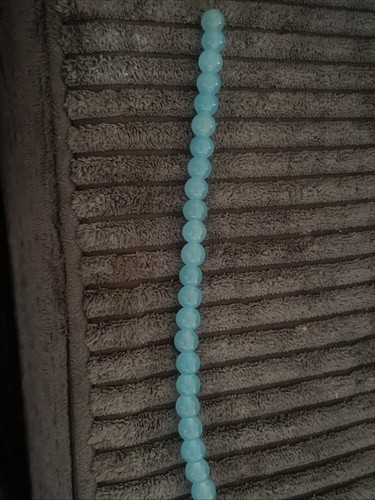 Blue glass beaded bracelet - beaded,