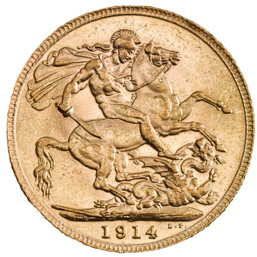 1914 george gold sovereign - 1914, v