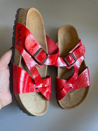 Birkenstock betula red patent - birkenstock,