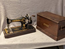 Antique 1937 Singer Model 99K Hand Crank Sewing  -Original Case - Restoration